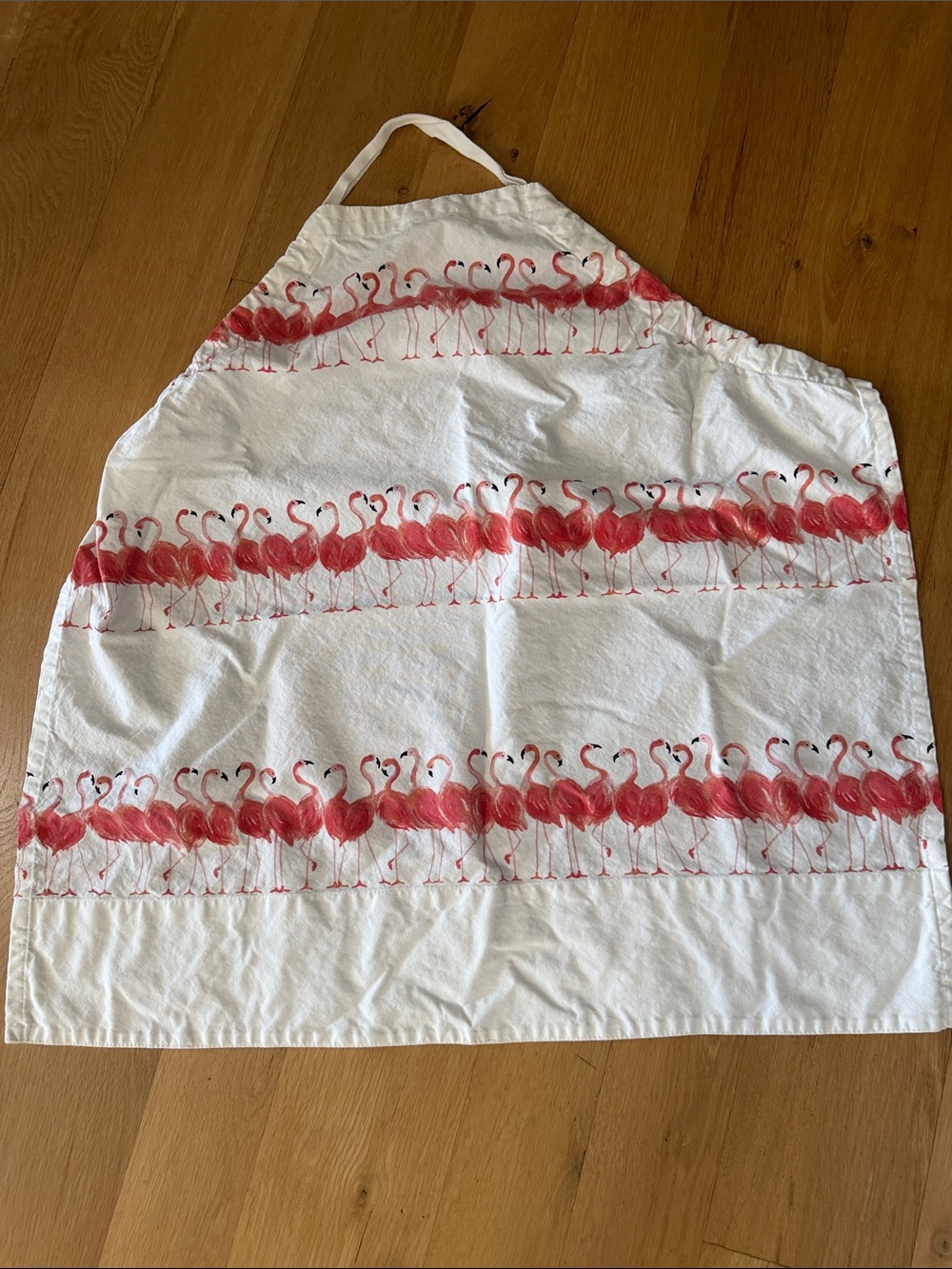 Kate spade Apron White Shirt with Flamingo Print measurements on the inside